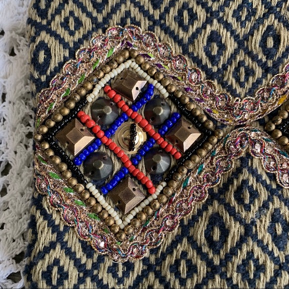 LOVE STITCH BOHEMIAN WOMEN CLUTCH MAKE UP BAG - Picture 4 of 16